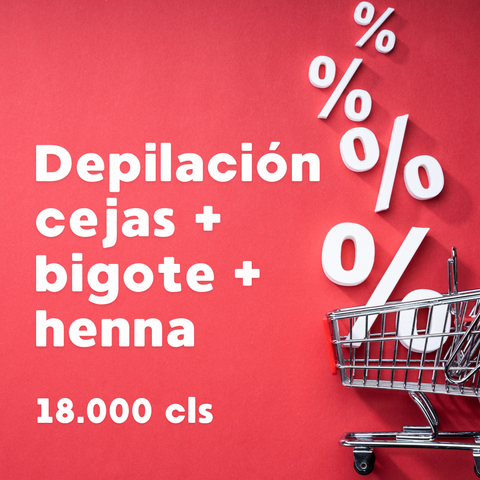 Depilación cejas y bigote  + henna