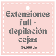 Extensiones Set full + depilacion de cejas