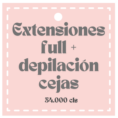 Extensiones Set full + depilacion de cejas